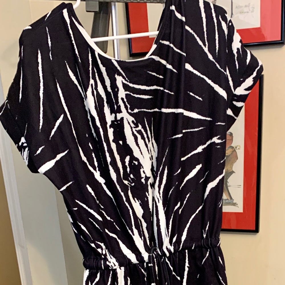 Super soft black tie dye romper, XL